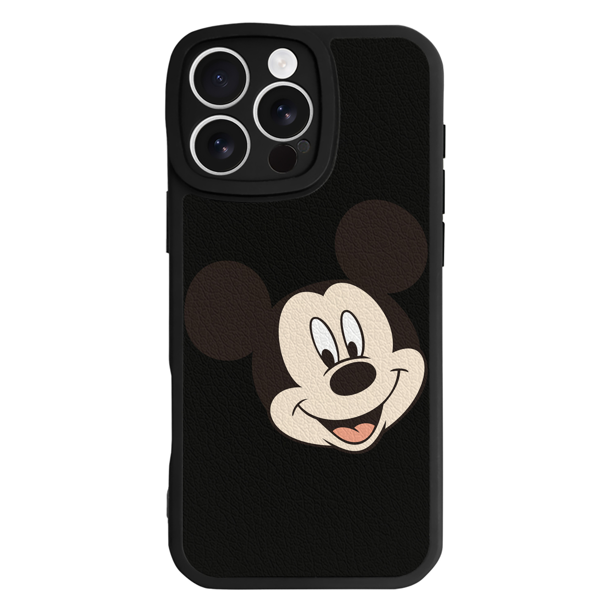 （画像用） ミッキーマウス Mickey Mouse 【iPhone 16シリーズ対応】シリコンスマホケース（レザー調） 材質：シリコン